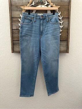 Madewell curvy stovepipe high rise stretch denim jeans size 30 ND614